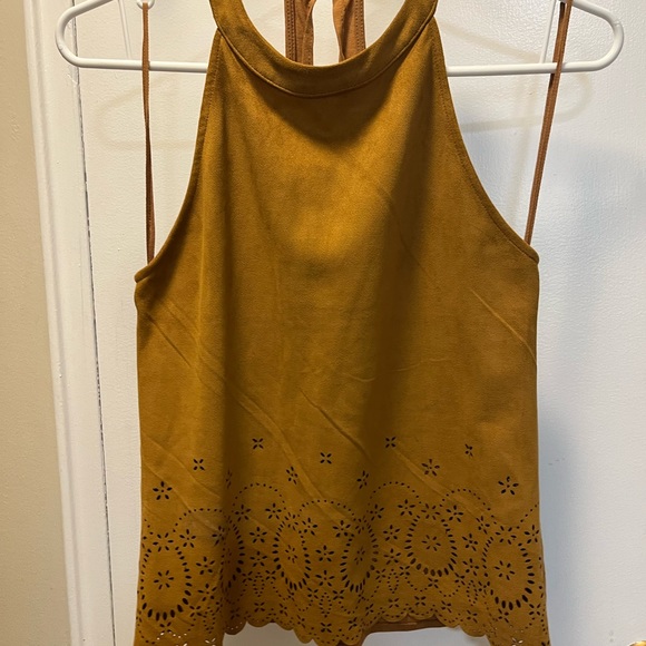 Zara Faux Suede Tank Top - Picture 1 of 4